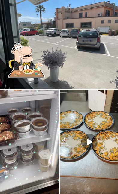 La cibo e esterno del ristorante