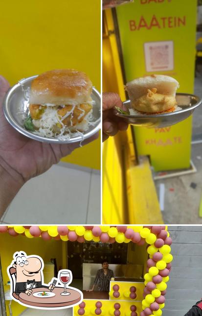 The photo of food and interior at Pavino vada pav and cafe
