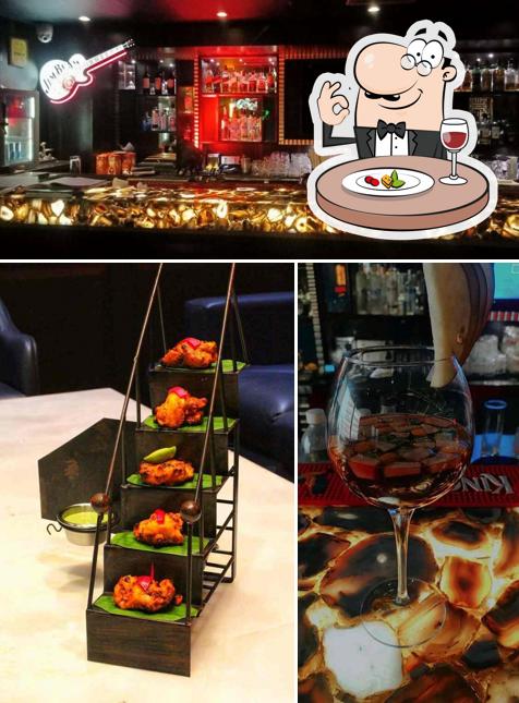 Among various things one can find food and bar counter at Friction- The Park Street Privilege Club