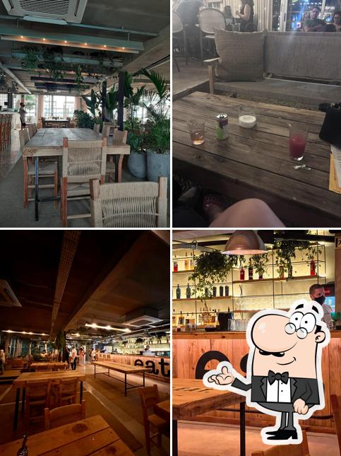 O interior do Eat Kitchen - Cais Embarcadero