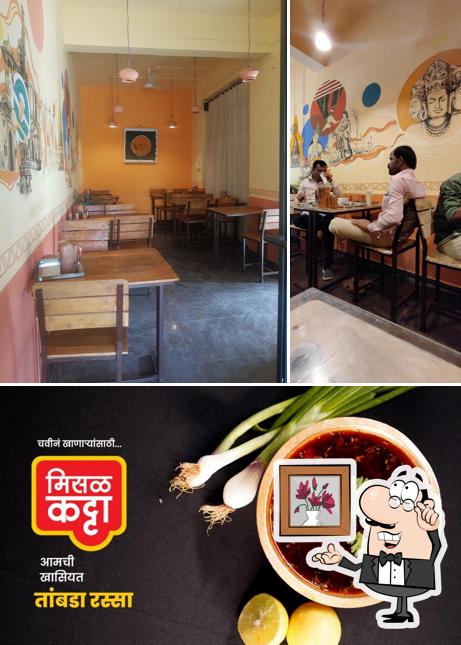 Among different things one can find interior and food at Misal Katta Mohol