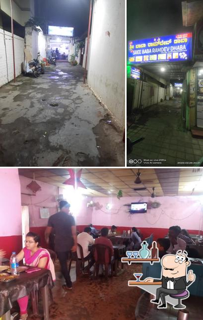 Take a look at the image displaying interior and exterior at Sri Baba Ramdev Daba