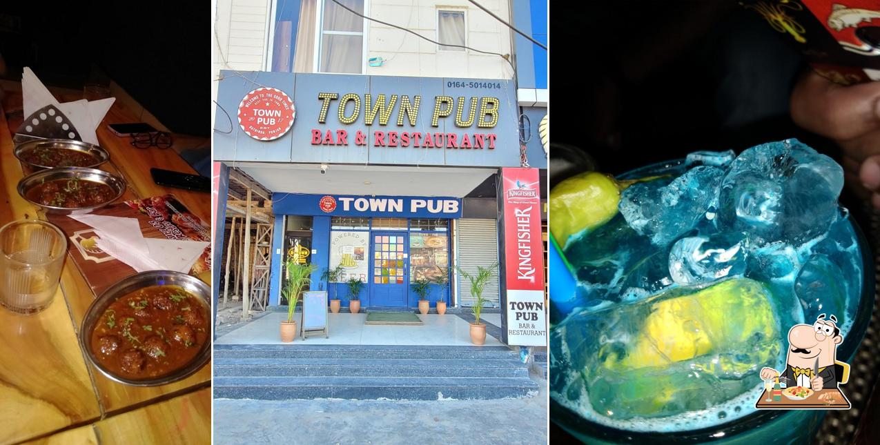 Meals at town pub