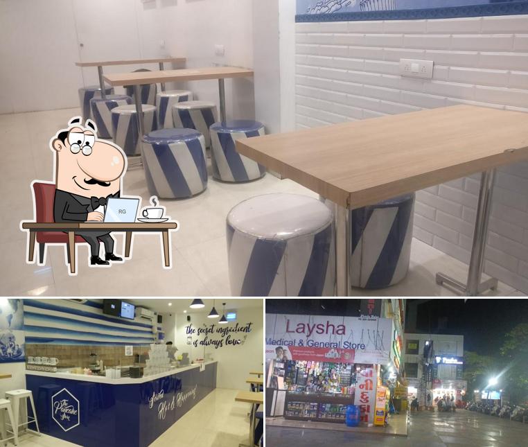 The image of interior and exterior at The Pancake Story