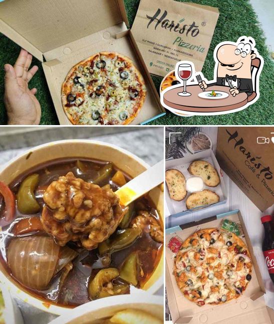 Food at Haristo Pizzeria