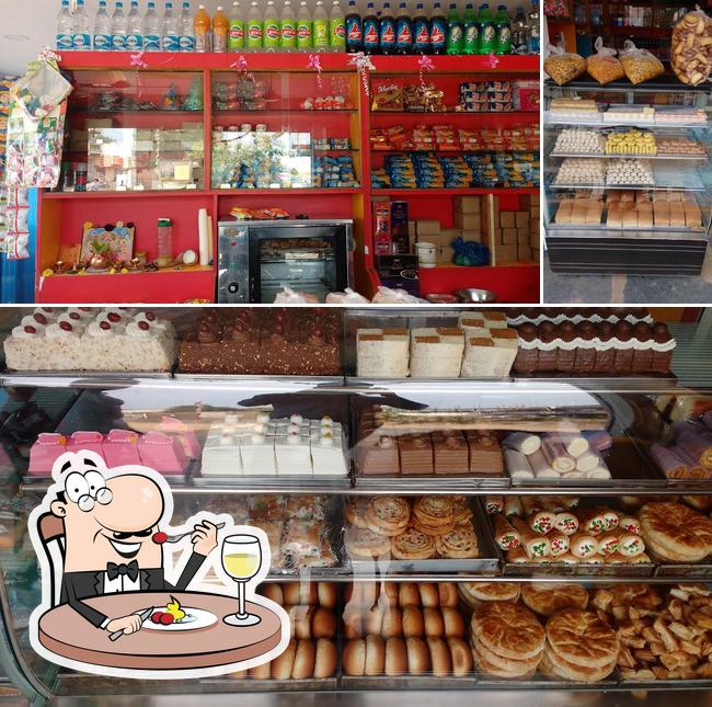 The picture of New SLV Ayyangar Bakery And Sweets’s food and interior