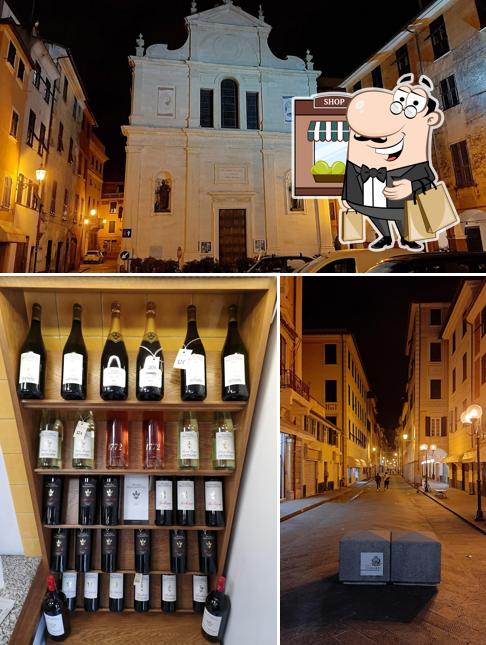 La esterno e vino del ristorante