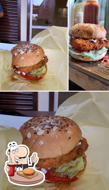 Try out a burger at WoodBlazed cafe