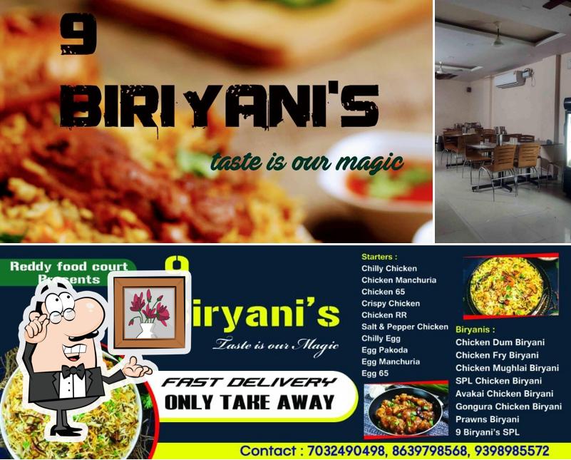 The interior of 9 BIRYANI'S Restaurant