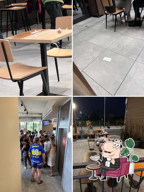 Gli interni di Burger King