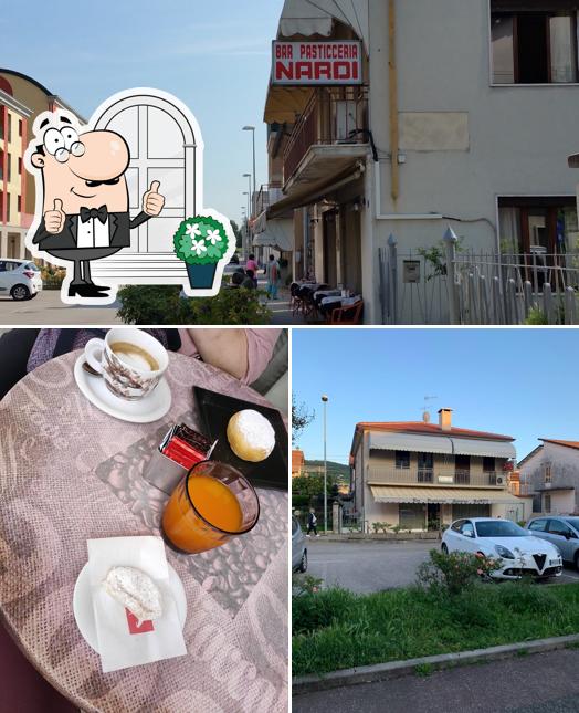 Tra le varie cose da Pasticceria Nardi si possono trovare la esterno e cibo