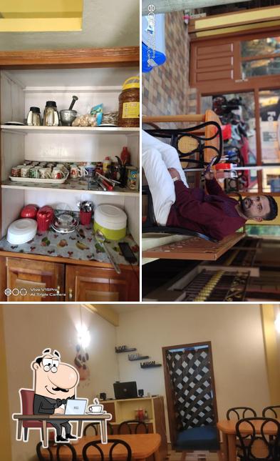 The interior of Food Planet Restaurant & Guesthouse
