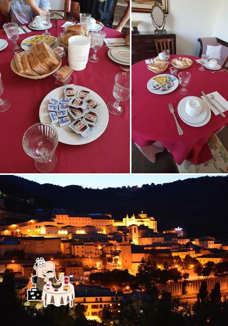 Questa è la immagine che raffigura la cibo e esterno di Hotel Villa Stella