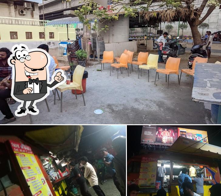 Among different things one can find interior and bar counter at Taste on Wheels