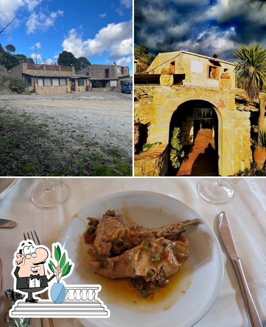 La immagine della esterno e cibo di Trattoria La Ruota