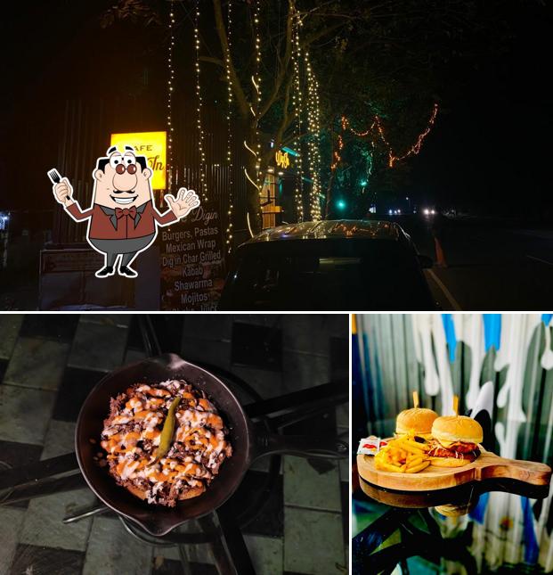 The image of food and exterior at Café Dig In