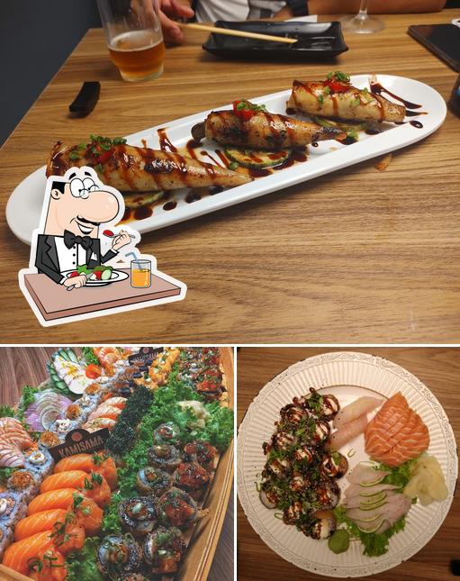 A comida e cerveja do restaurante
