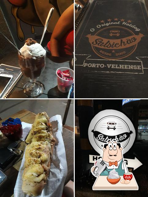 Salsichão Hot Dog provê uma seleção de pratos doces