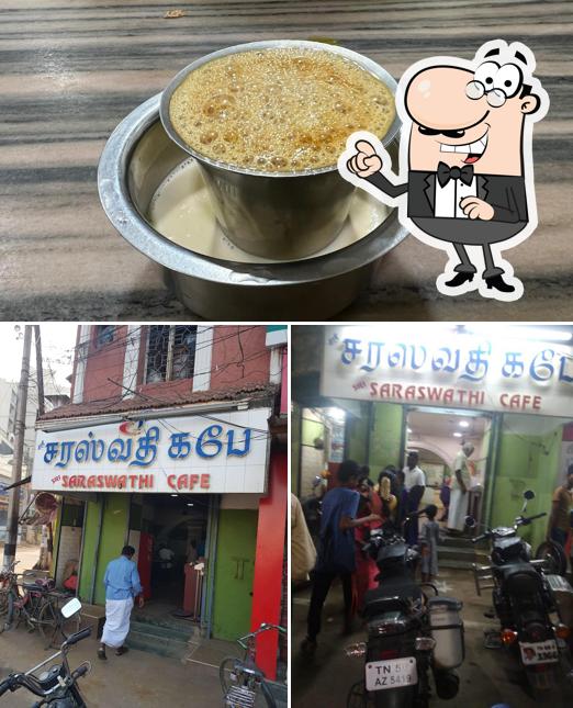 The restaurant's exterior and beverage