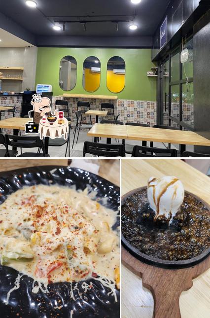 The image of food and interior at Belly Baba