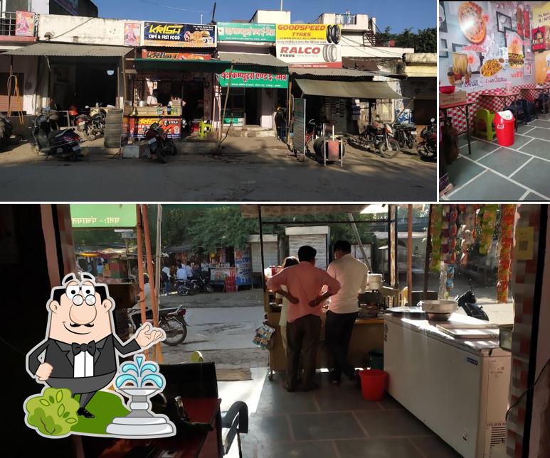 This is the image depicting exterior and food at Krish cafe and fast food