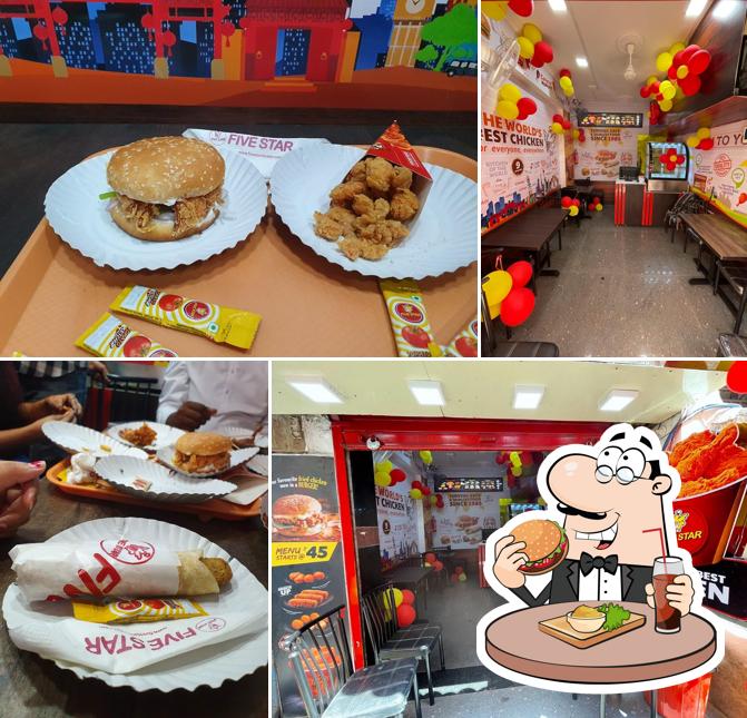 Try out a burger at Five Star Chicken