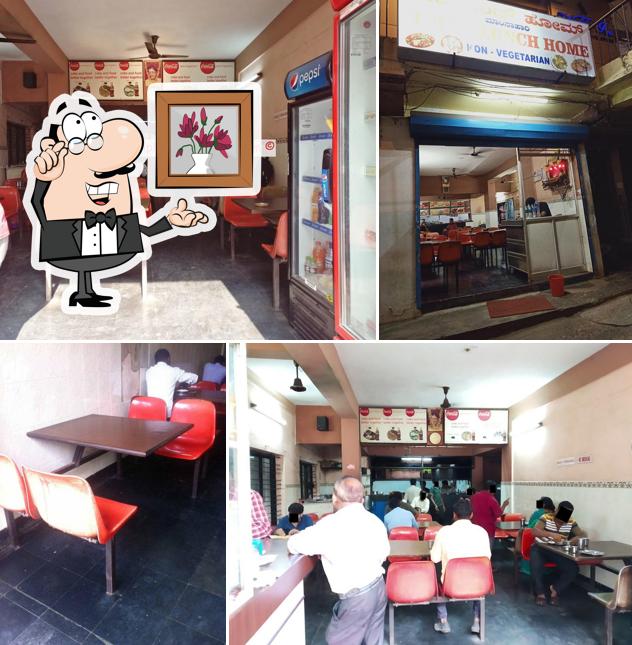 The interior of Ruchi lunch home