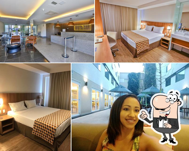 O interior do Sleep Inn Guarulhos