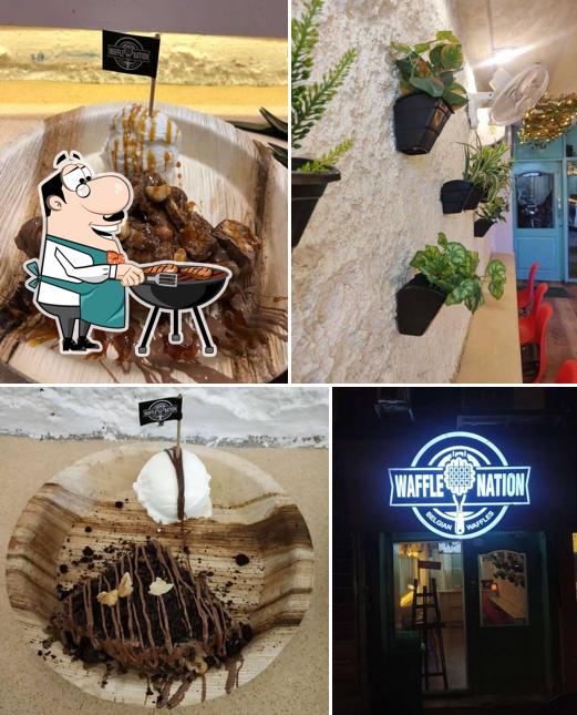 Waffle nation serves meat dishes