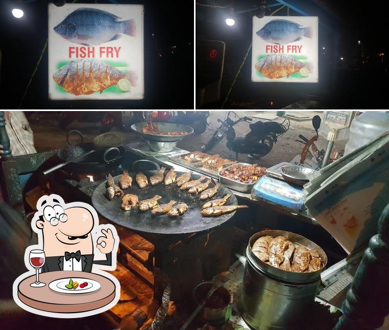 Food at Fish Fry & Kabab