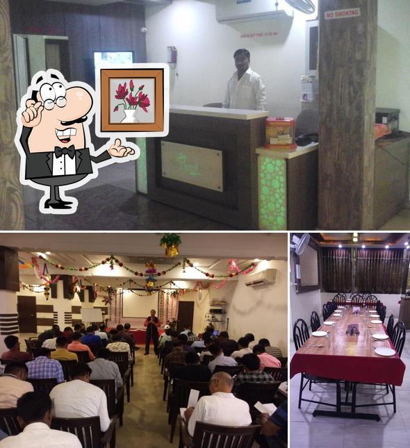 The interior of Hotel Rajvee Restaurant And Guest House