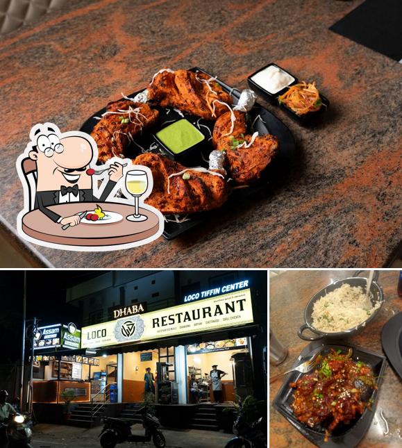 The photo of food and exterior at Loco Dhaba Restaurant