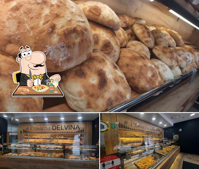 La immagine di cibo e esterno da Delvina, pekarstvo in slaščičarstvo, d.o.o
