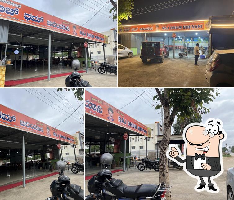 The exterior of Raj Dhum Biriyani Devanahalli