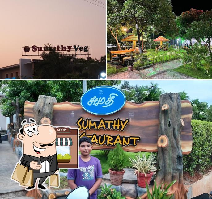 Check out the outside area of Sumathy Sweets and Restaurant