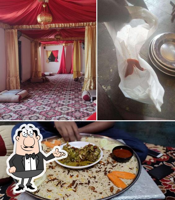 The restaurant's interior and dining table