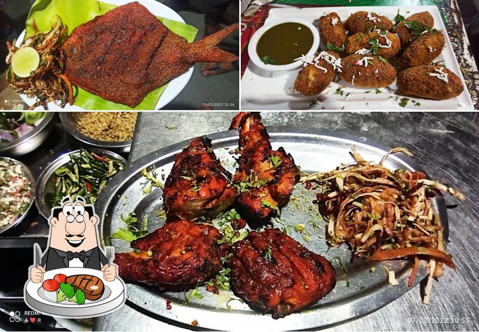 Enjoy the selection of meat dishes