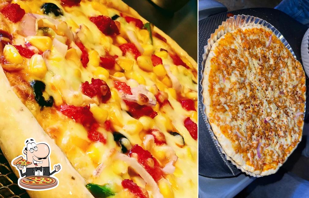 Get pizza at Halal Pizza R.T Nagar