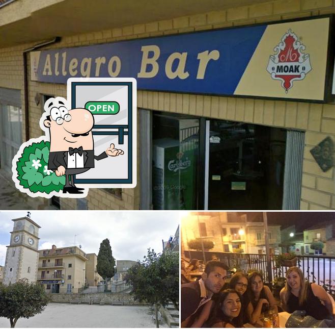 Questa è la immagine che mostra la esterno e bancone da bar di Allegro Bar "da Cugino Nino"