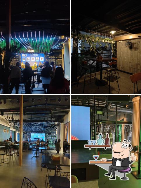 The interior of Vault Brewery Hyderabad