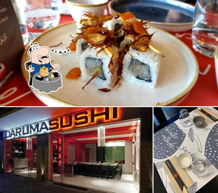 Questa è la foto che presenta la cibo e interni di Daruma Sushi - Eur