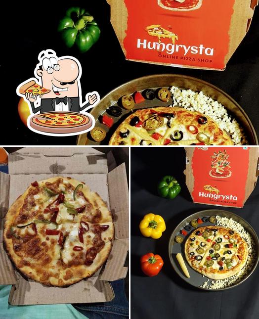 Try out pizza at HUNGRYSTA