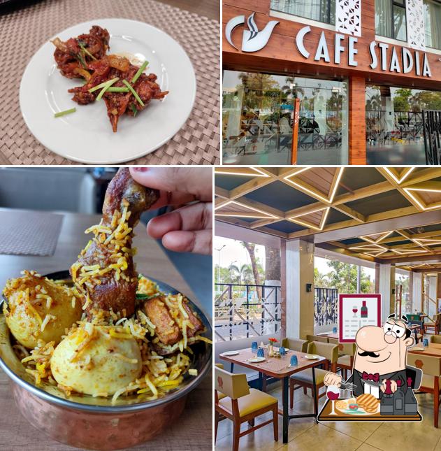 Get meat meals at Cafe Stadia