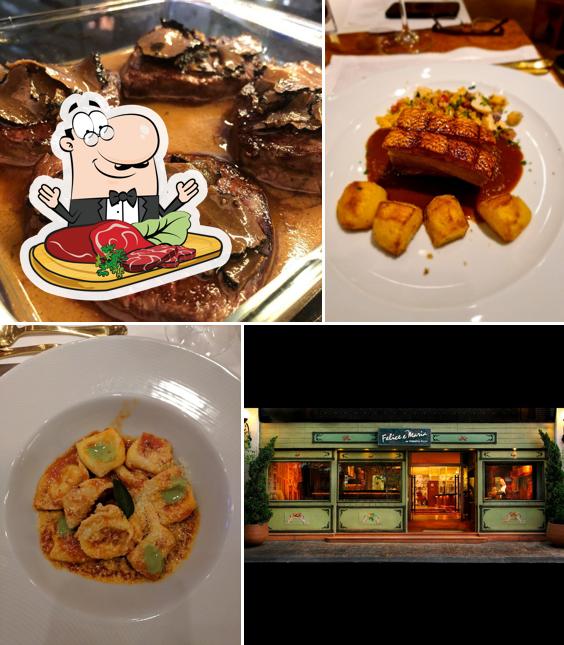 Prove pratos de carne no Felice e Maria
