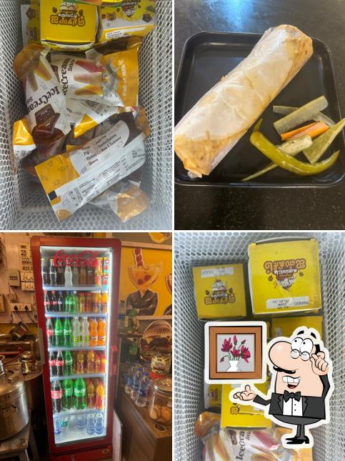 Check out the picture showing interior and food at Sago Food Court
