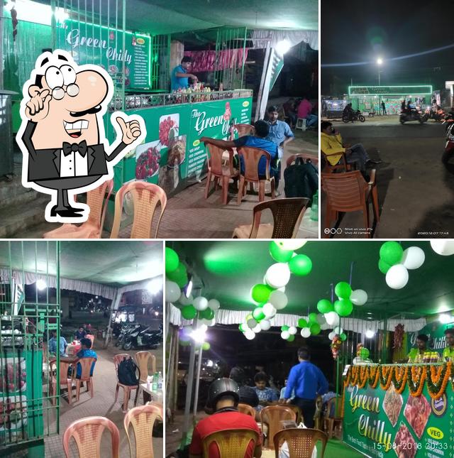 The interior of THE GREEN CHILLY