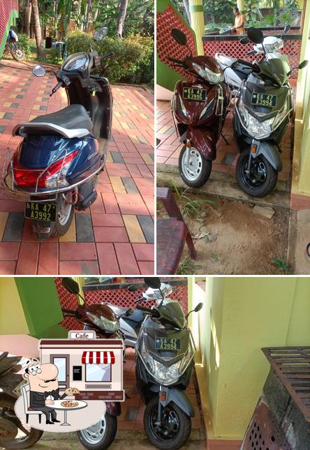 Check out how Mahesh's cafe and bike rentals looks outside