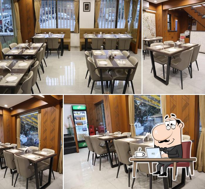 The interior of Green inn Pure Veg - Best Restaurant in Nashik