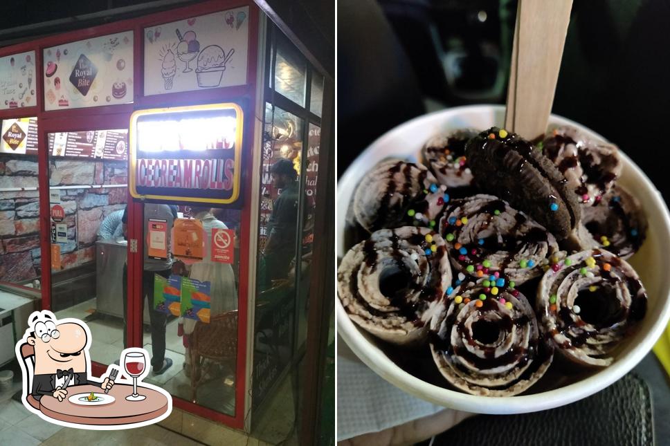 Food at Thick shakes ice cream roll