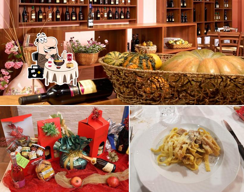 La cibo e vino del ristorante